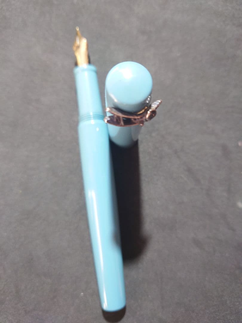 【中屋万年筆】特別色：天色 ネオスタンダード　飛行機　太字　NAKAYA