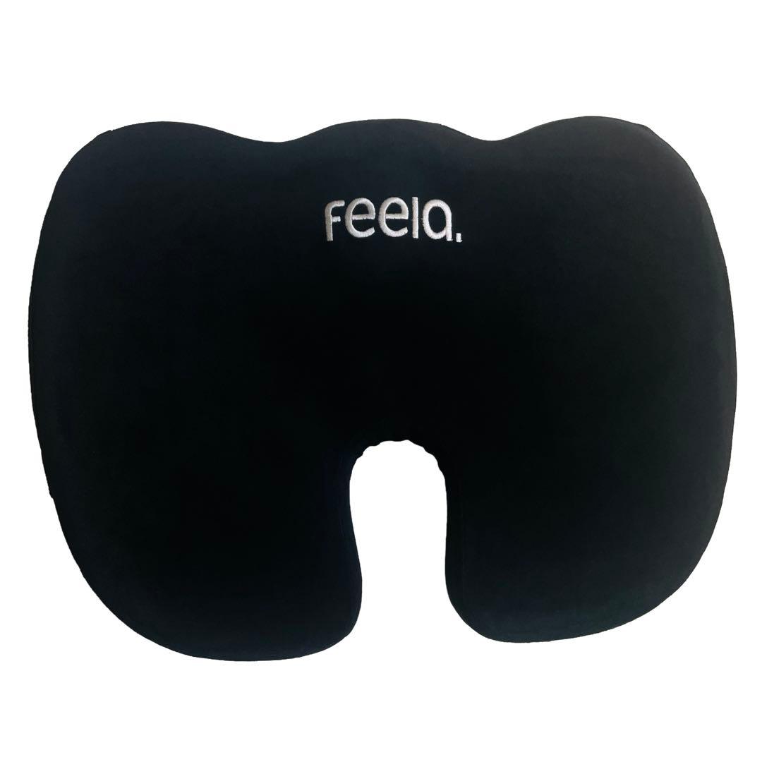 【新品未使用】feela 整体エルゴ 低反発クッション(ブラック、ソフト)