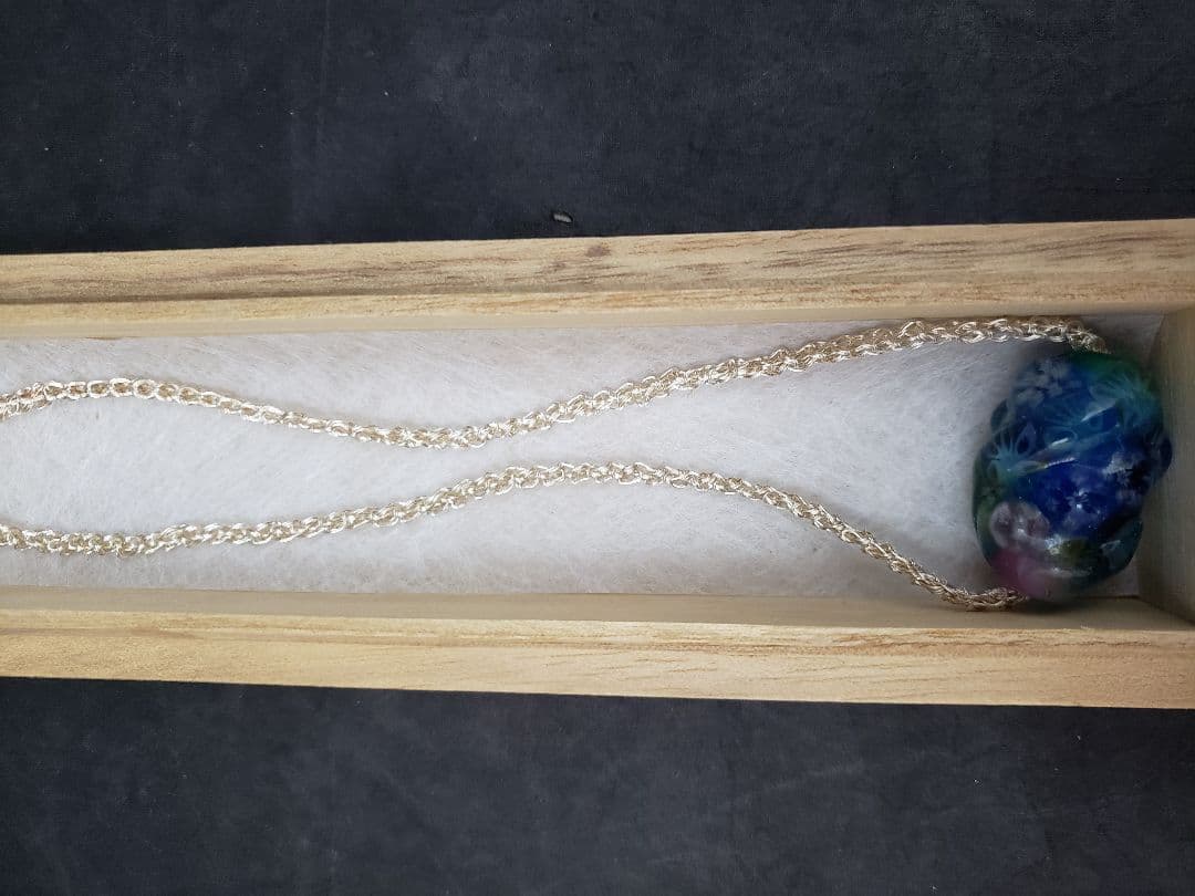 とんぼ玉　ネックレス　手作り　アクセサリー　ハンドメイド