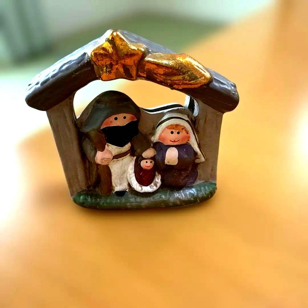 クリスマス 陶器 置物 3点セット