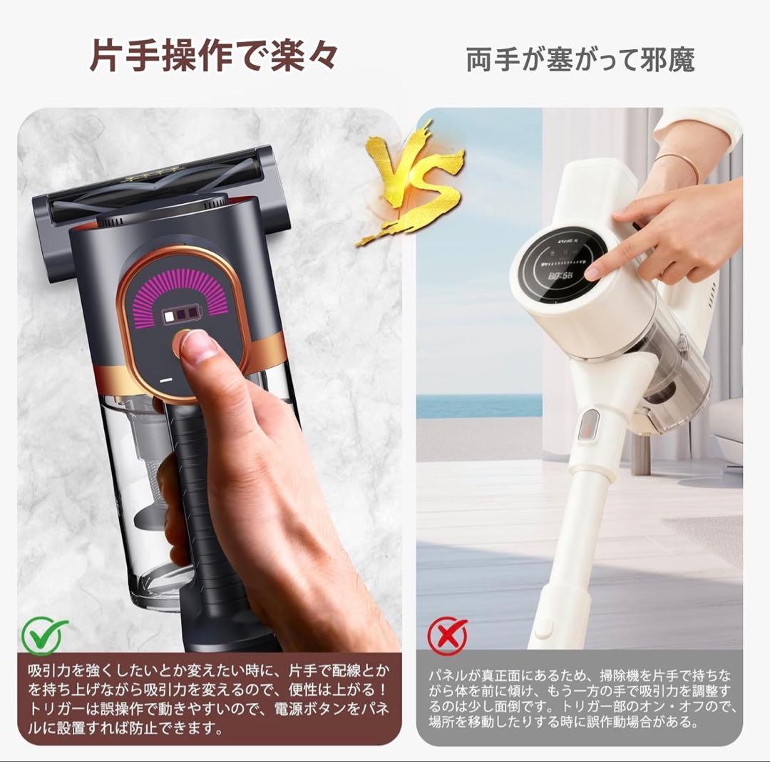 掃除機 コードレス【2026年先行発売！75Kpa真の超強力吸引＆同クラス最軽量