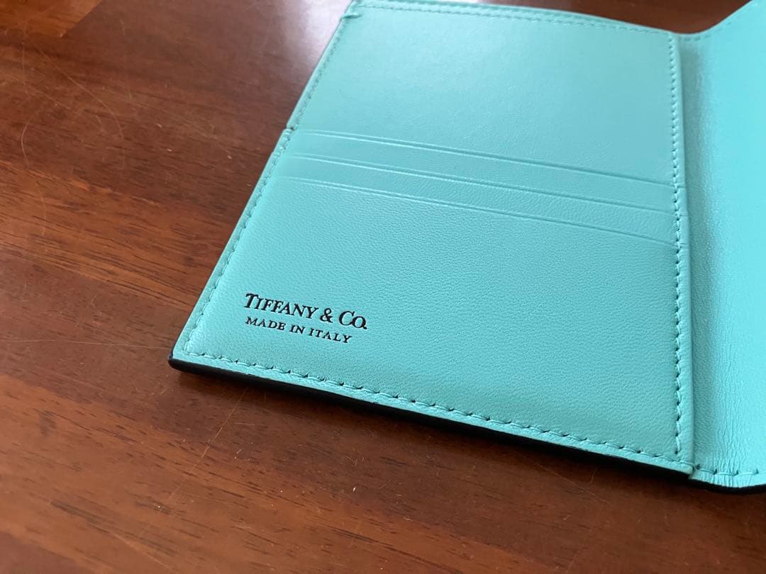 Tiffany & Co. 黒 レザー パスポートケース