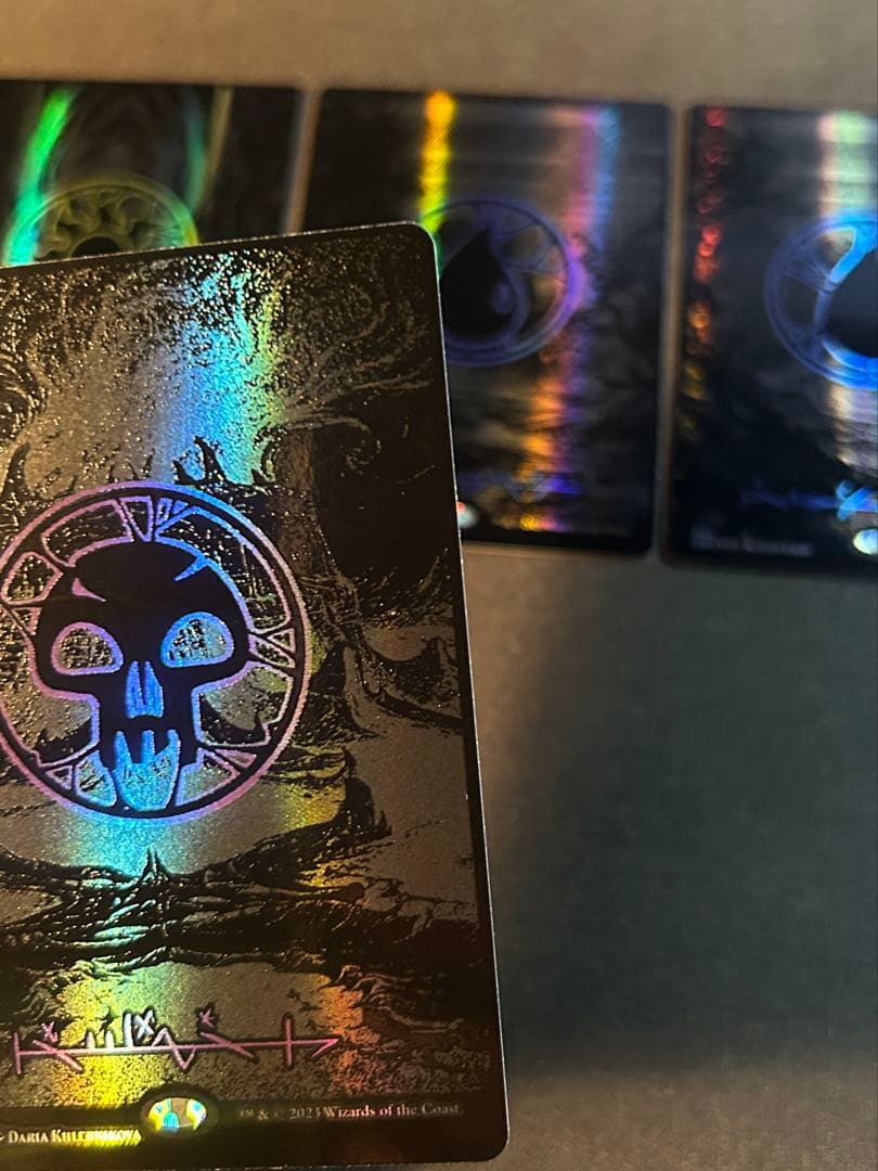 MTG【オイルスリックFoil】基本土地５種2枚ずつ