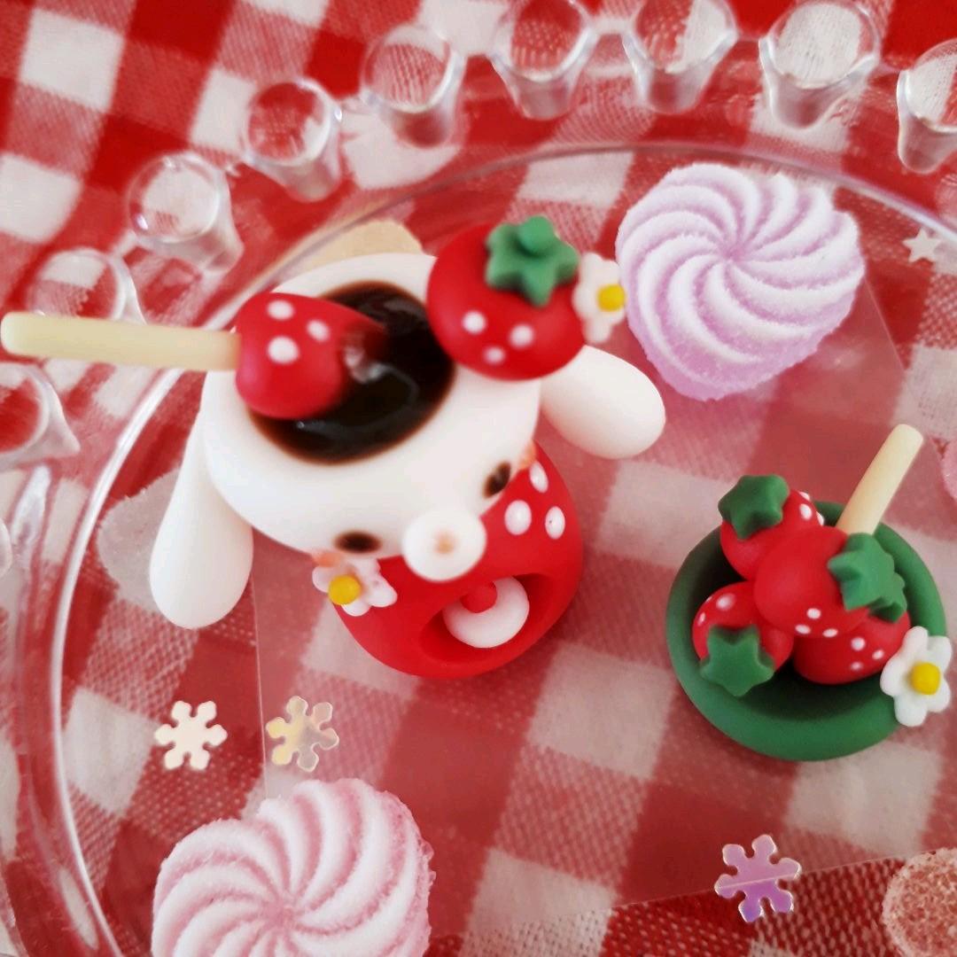 いちごチョコのフォンデュ♡うさぎ