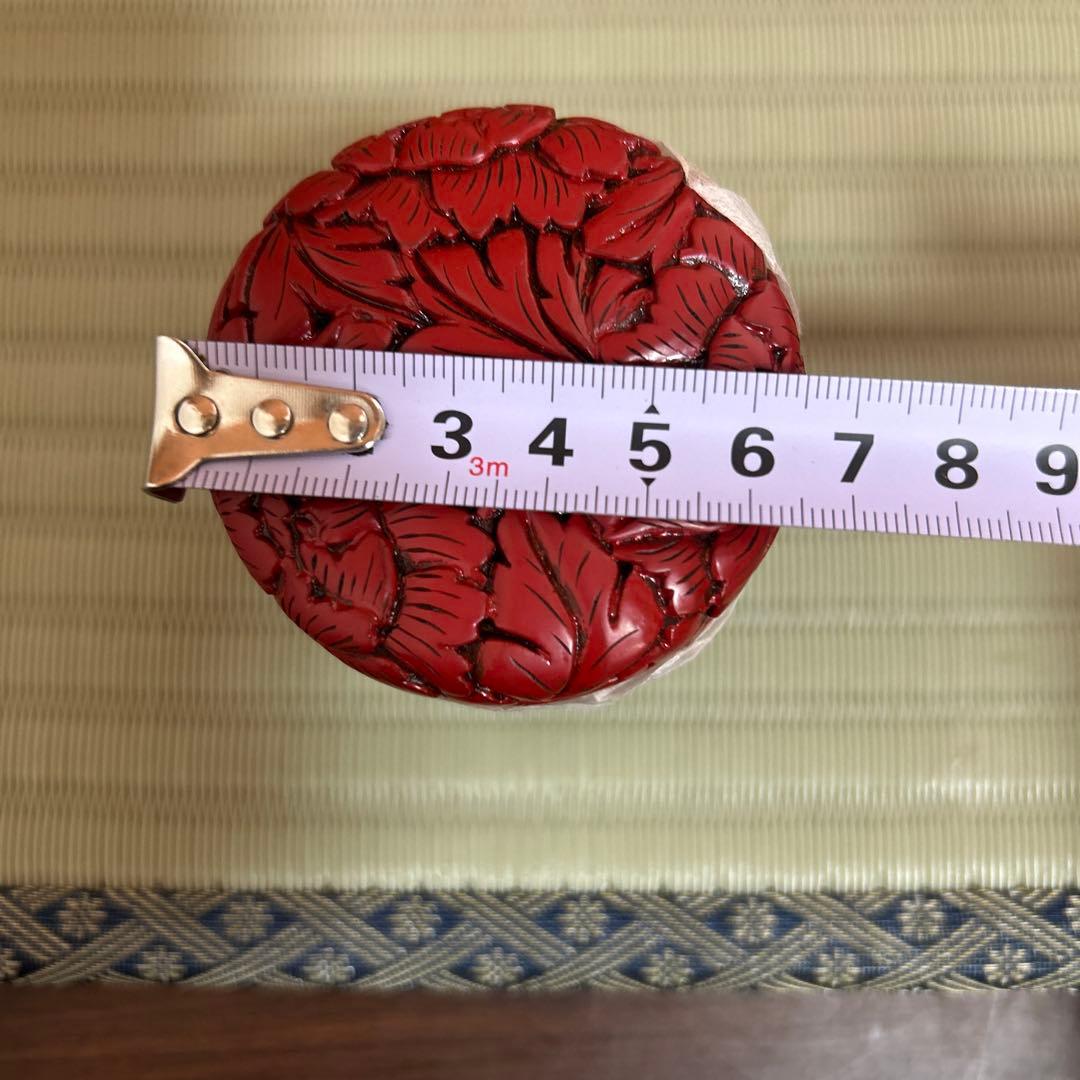 村上堆朱 泉山 牡丹唐草文 塗り棗 木箱付