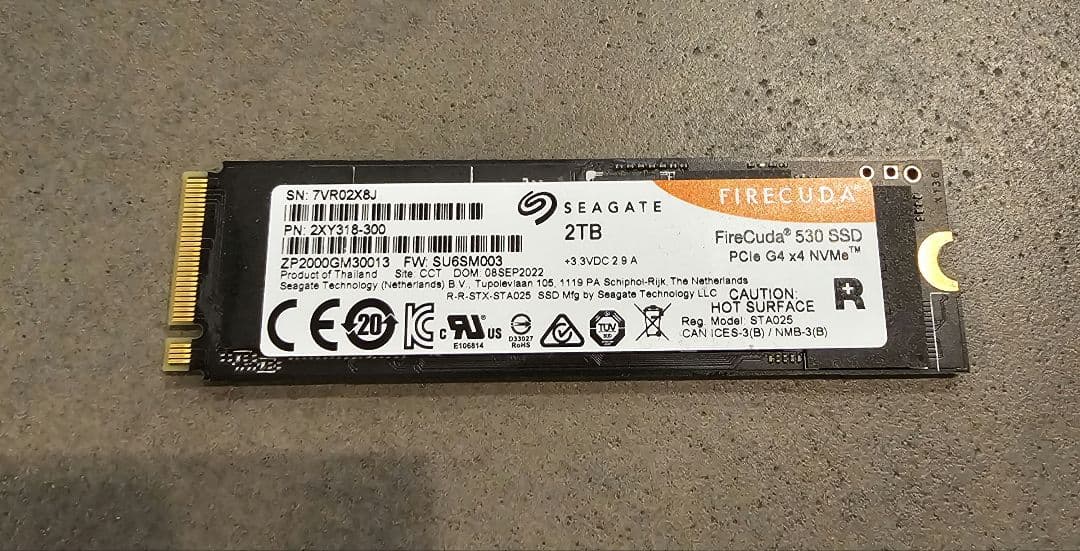 内蔵型SSD Seagate FireCuda 530 2TB SSD PCIe Gen4