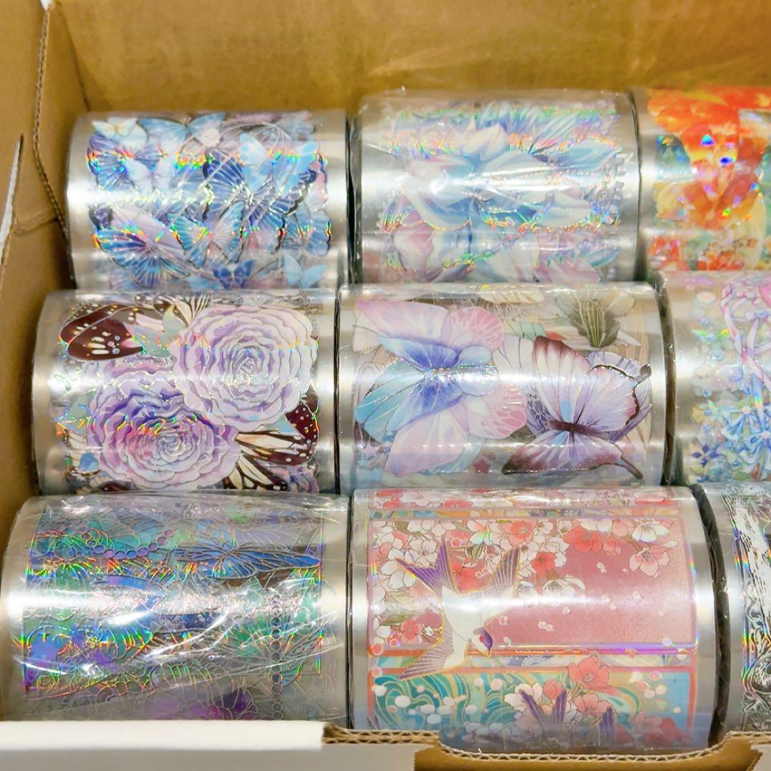 【寒色・蝶マステセット】装飾マステ 海外マステ まとめ売り 新品 10巻