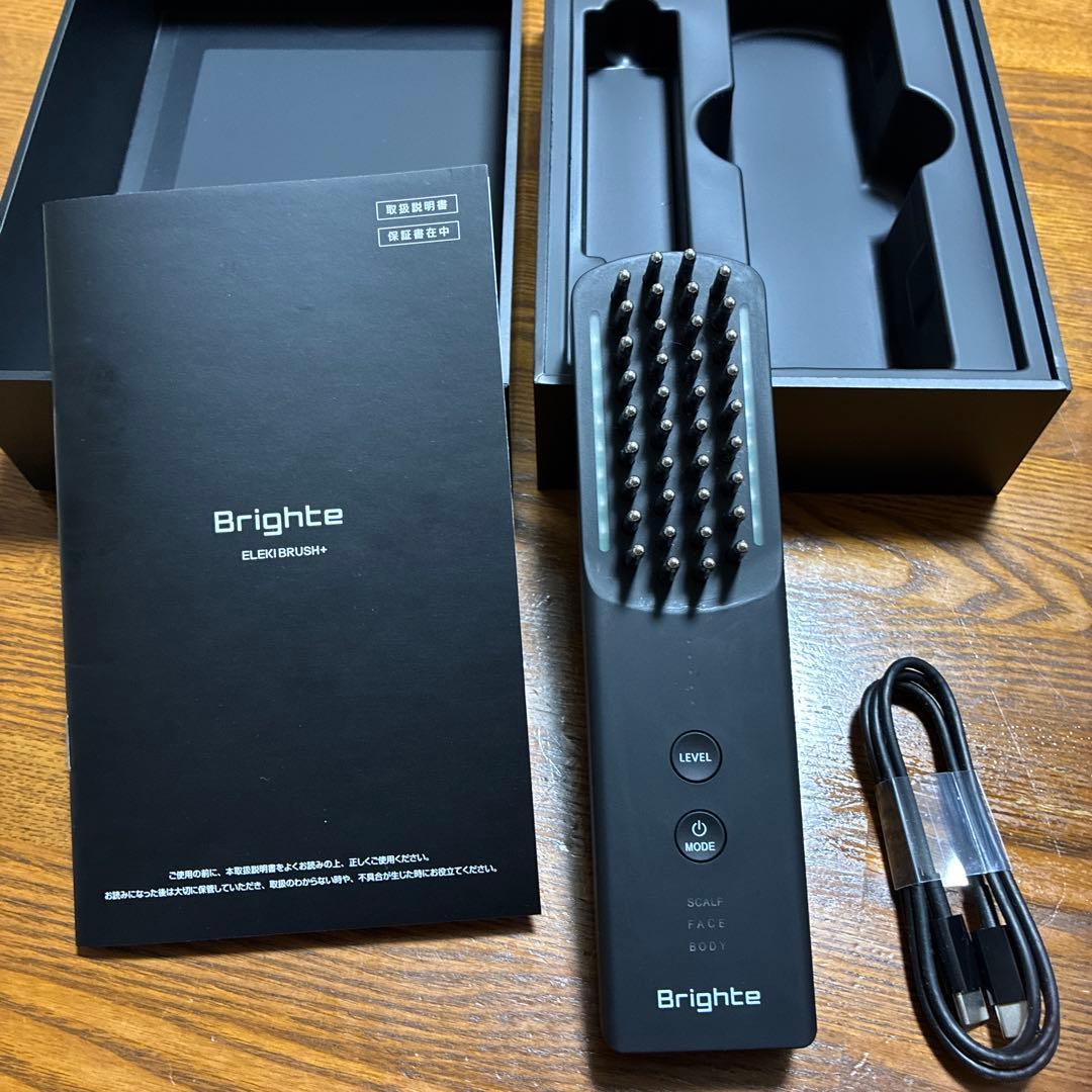Brighte ELEKI BRUSH+ 電気ブラシ 美顔器スカルプEMS充電式