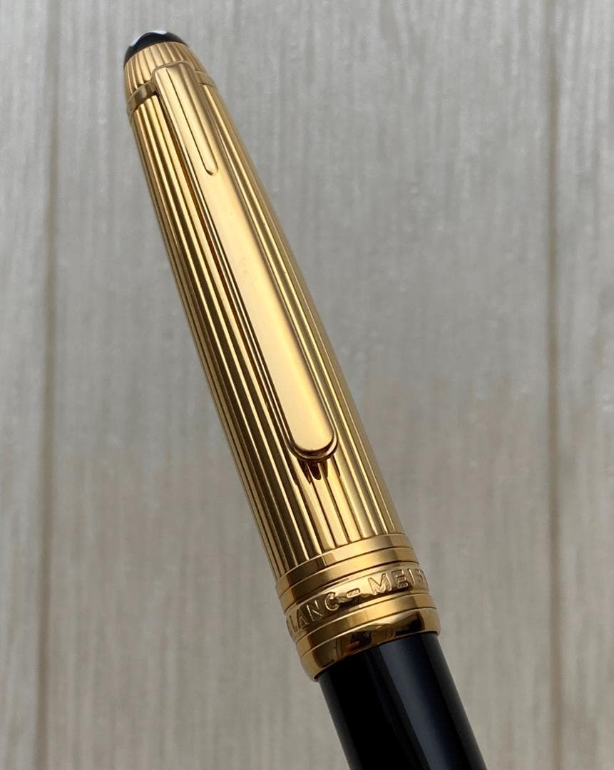 美品 モンブラン ソリテール ドゥエ ゴールドプレートｘブラック　ボールペン