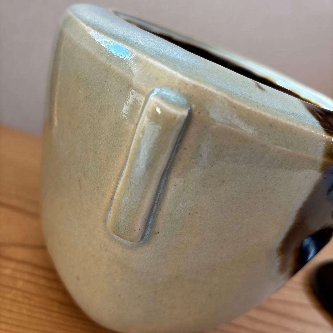膳所焼ぜぜ　すっきりとした色味　口四方水指　陽炎園