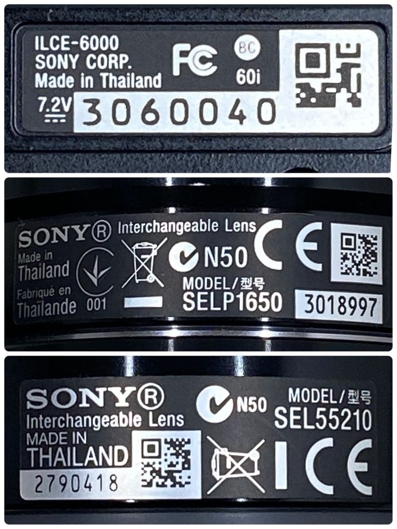 【美品】ソニーミラーレス一眼α6000 ダブルズームレンズ　ILCE-6000
