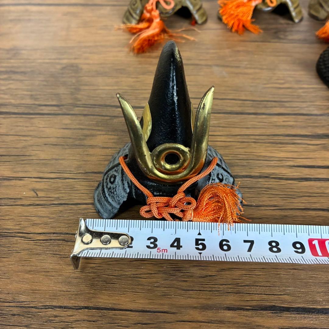 【匿名発送】戦国武将　ミニ兜　豆兜　8点セット　まとめ　アンティーク　レトロ