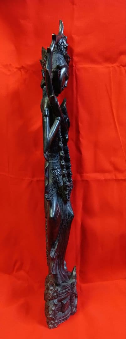 【特大80cm】バリ島 木彫り 女神像 黒檀 エボニー 高級木材 一点物 彫刻
