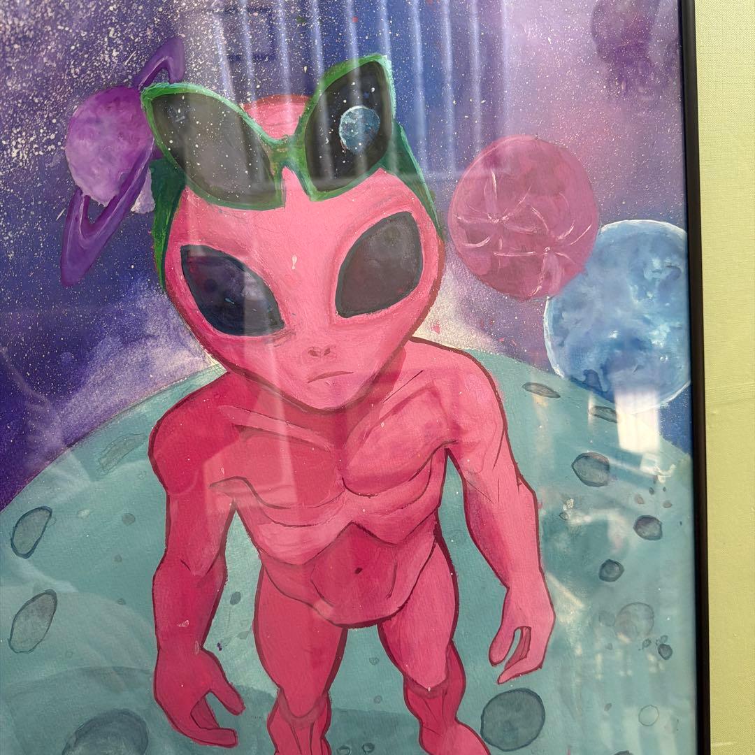 宇宙テーマ エイリアン イラスト