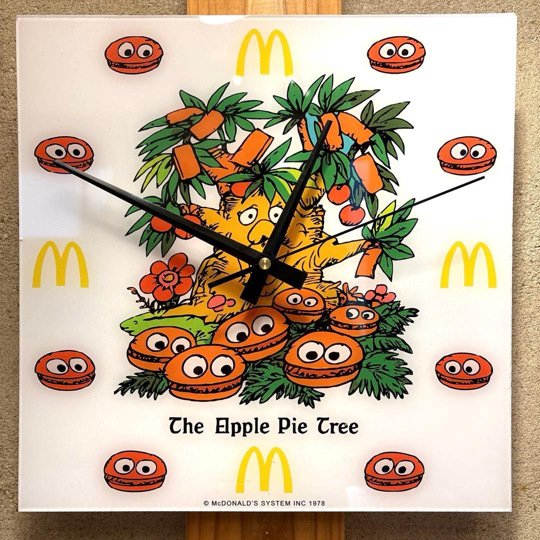 70s　マクドナルド　アップルパイツリー　ハンバーガーパッチ　クロック　看板