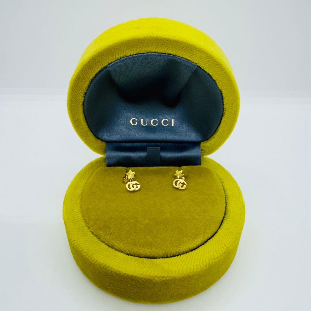 ✨GUCCI✨Au750刻印✨GG✨ランニング✨ピアス✨