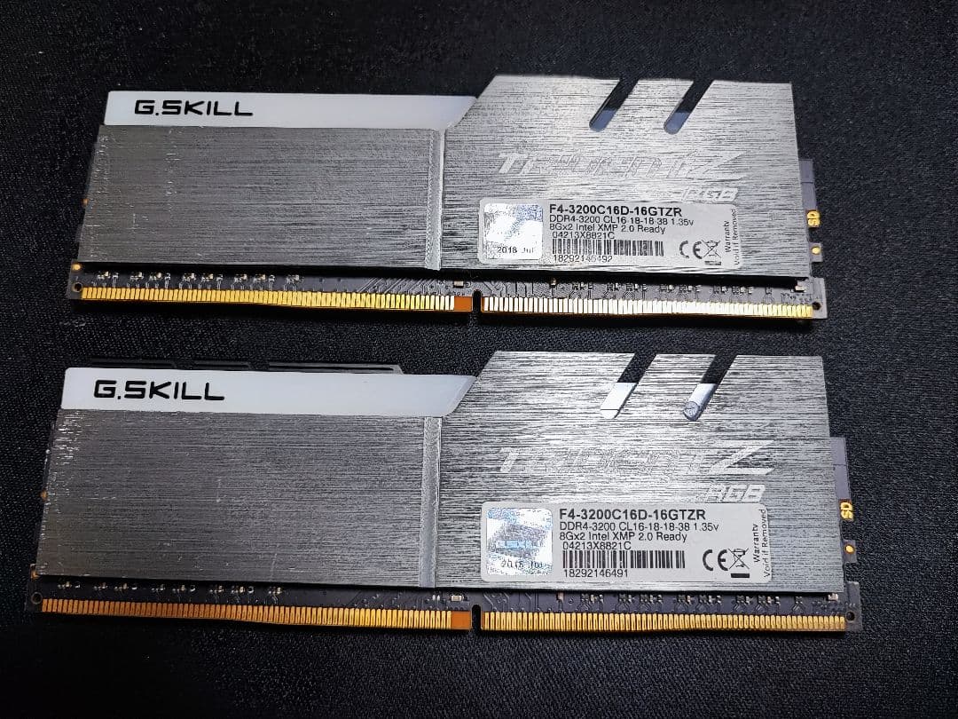 G.SKILL RGB DDR4 16GB（8GB×2） 3200MHz