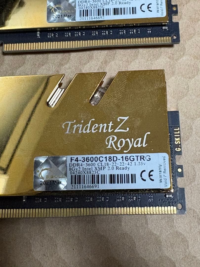 G.SKILL Trident Z  DDR4-3600 8GB×2枚