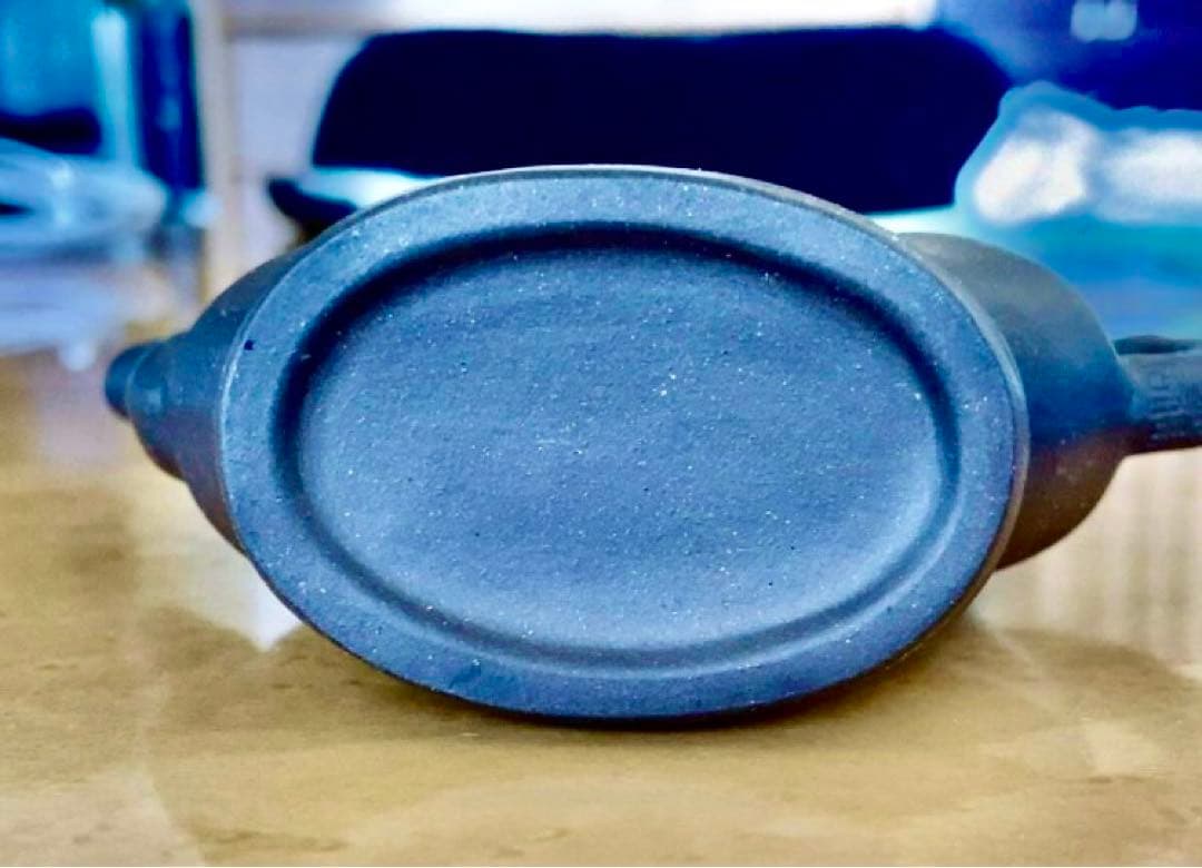 中国茶器 宜興茶壷 宜興紫砂茶壷 輪竹壷 陶印在 急須 中国古玩