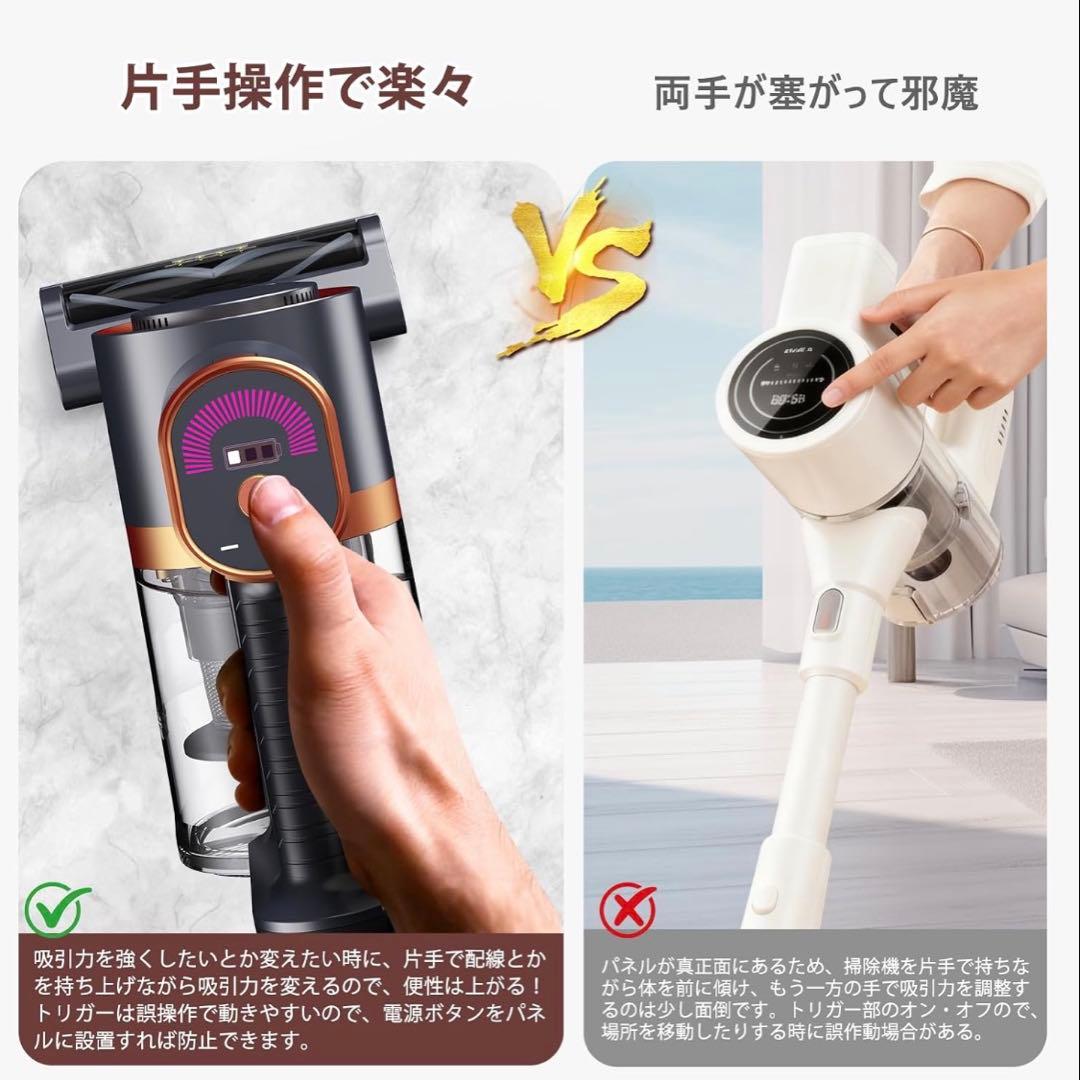 新品未開封 掃除機 コードレス 置くだけ充電スタンド 110Kpa超強力吸引