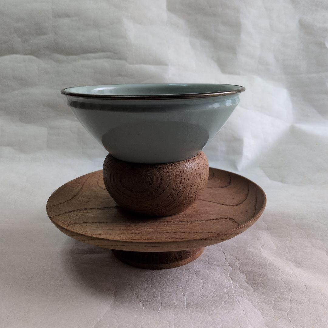【青磁　天目茶碗　(天目台添え)】