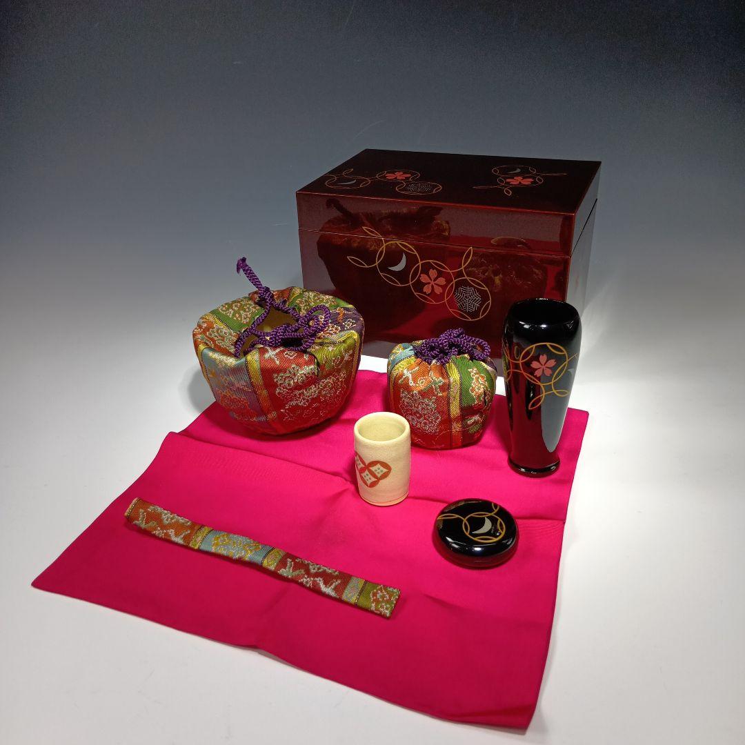 最終値下げ茶道具　蒔絵茶箱一式