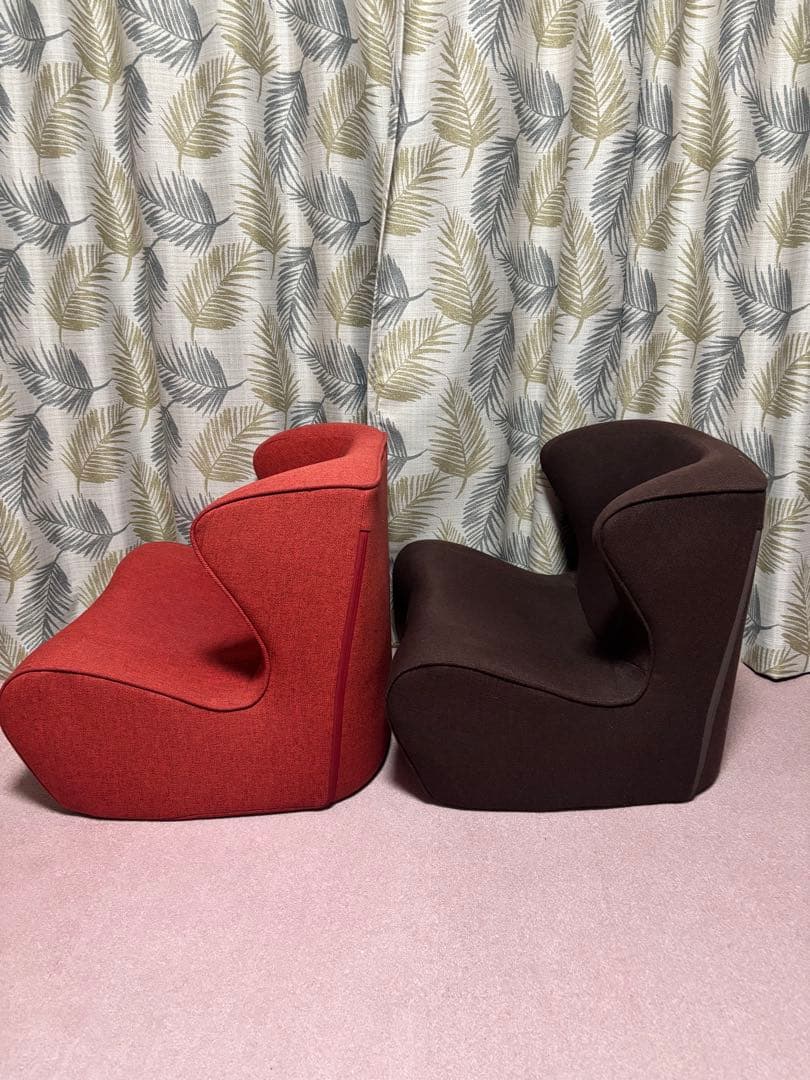 MTG スタイルドクターチェア Dr.CHAIR レッド&ブラウン2脚