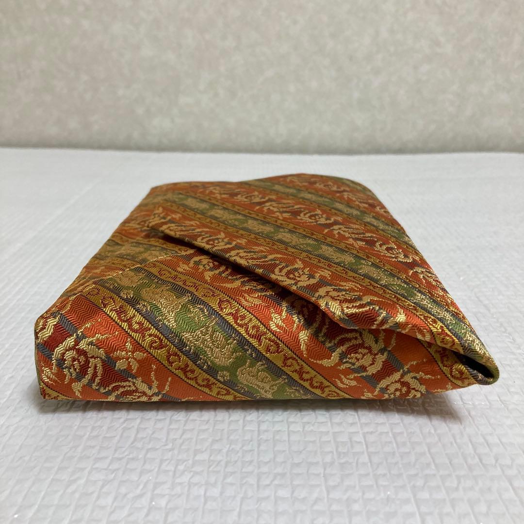 TS70 西陣織 数寄屋袋 名物裂 暈繝双鳳双牛文 茶道具 和装小物 絹