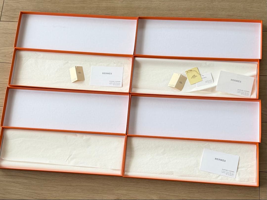 HERMES エルメス 他 高級ブランド ギフトボックス 8個セット
