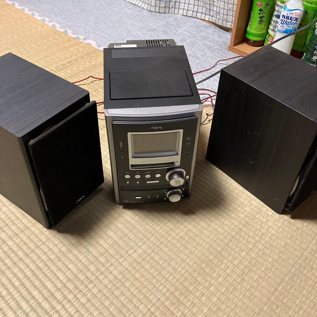 AIWA CD.MDコンポ　黒　XR-MJ10
