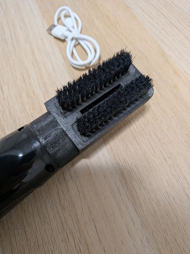 クライミング用ブロワ付きブラシ(ハンドメイド)