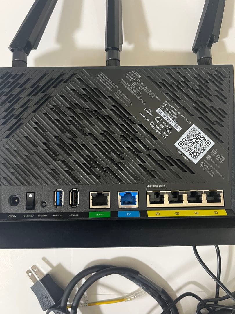 【2024年製】ASUS RT-AX86U Pro ゲーミングルーター 美品