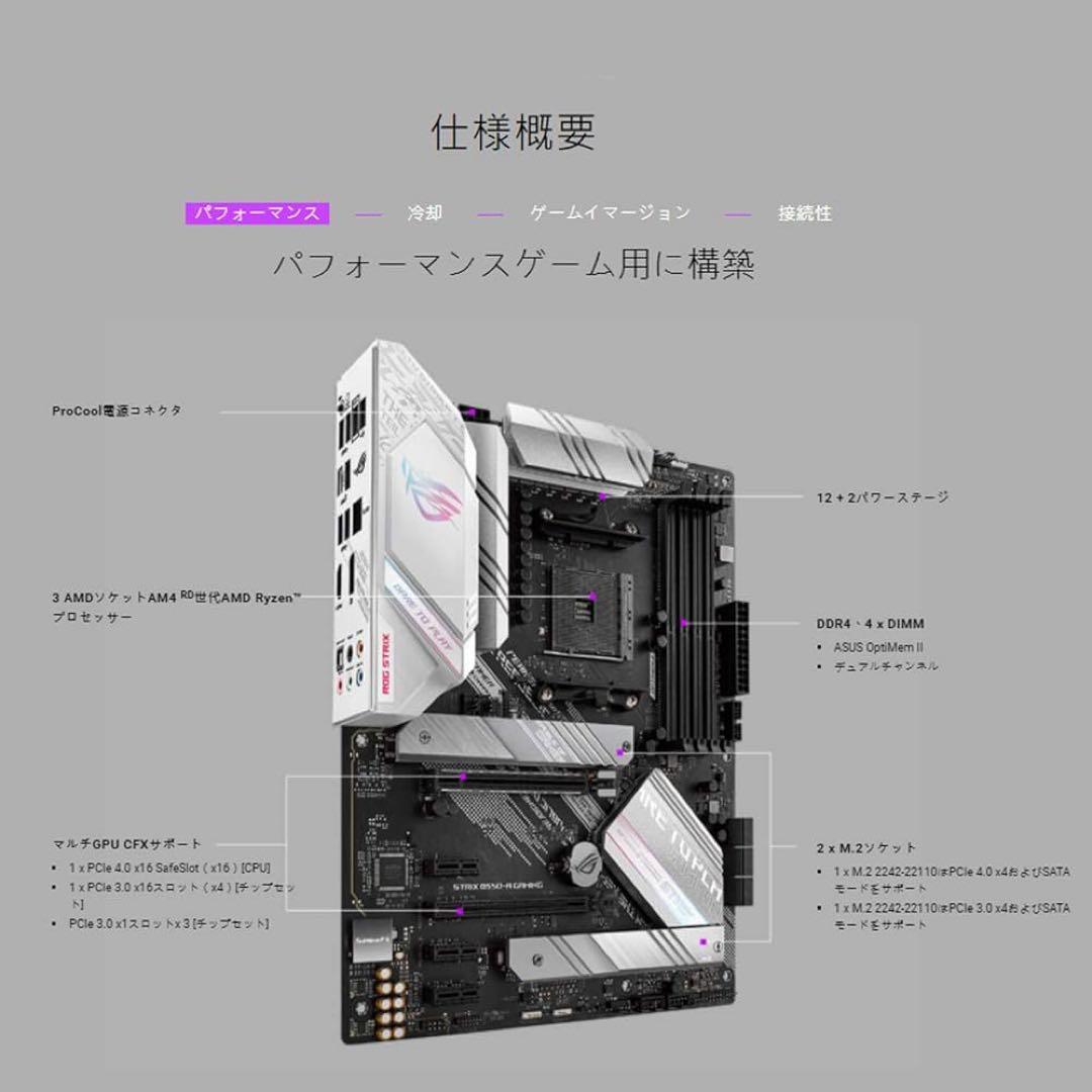 ASUS AMD B550 マザーボード ROG STRIX B550-A