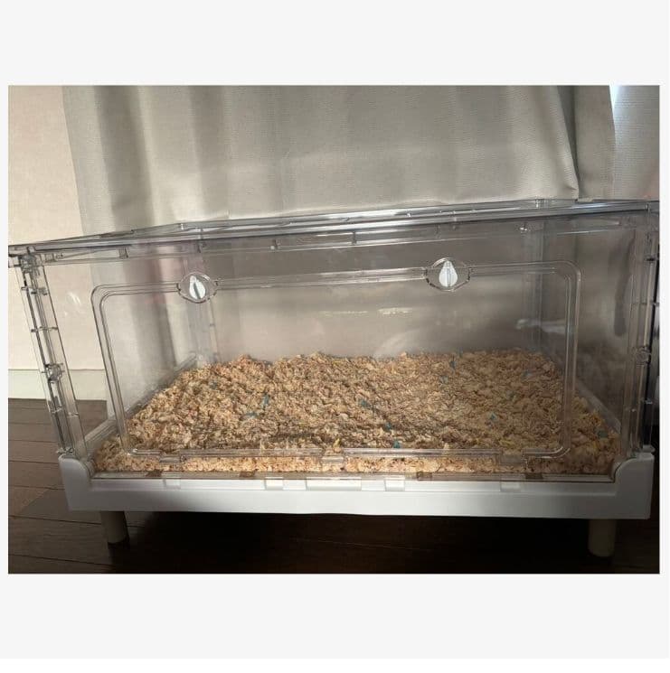 小動物飼育に最適 大型透明アクリルケージ 70×43.5×34cm 高視認性