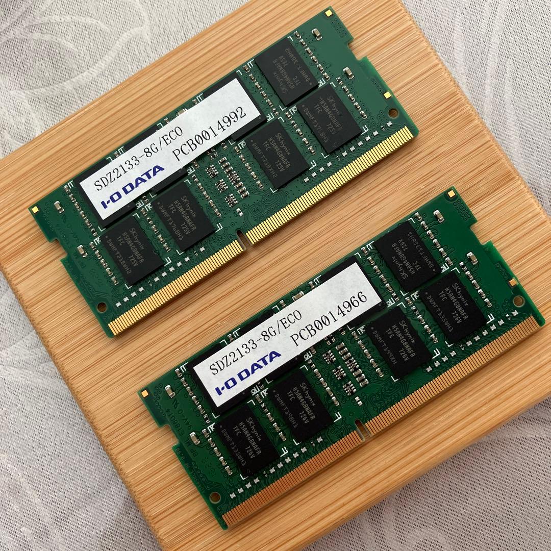 I-O DATA DDR4 8GB x2枚セット 計16GB ノートPCメモリー