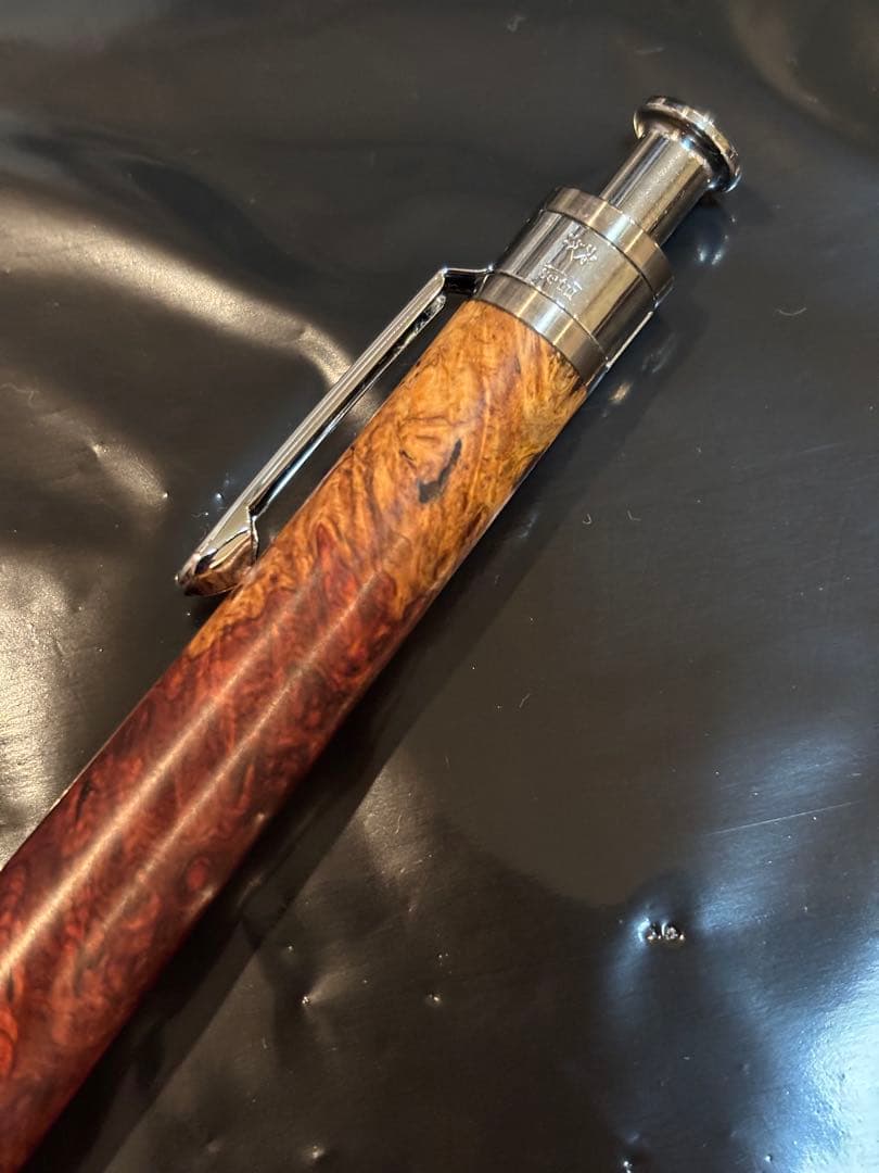 工房 楔 本花梨 瘤 紅白 スポルテッド 木軸 シャープペン 0.9mm