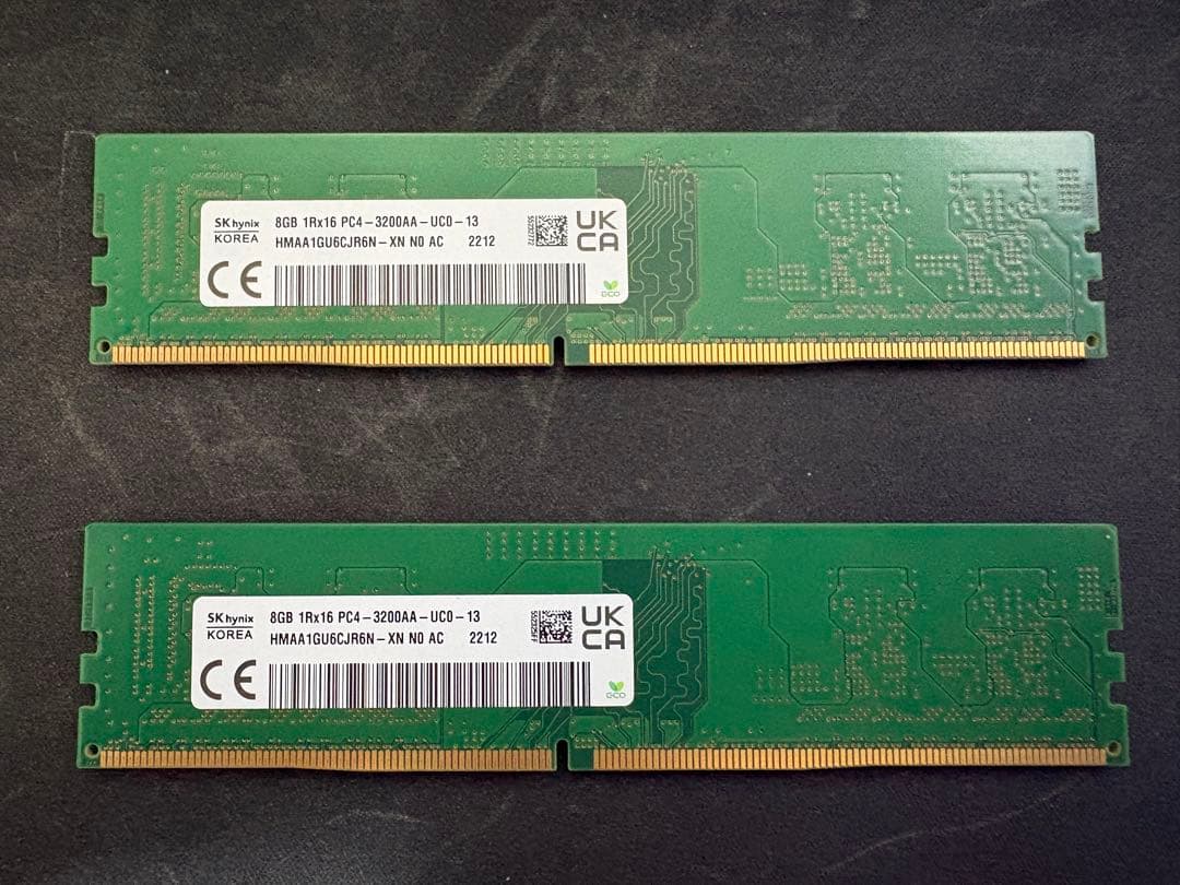 サ*ト様 SK hynix DDR4 3200MHz 8GB×2 デスクトップ用