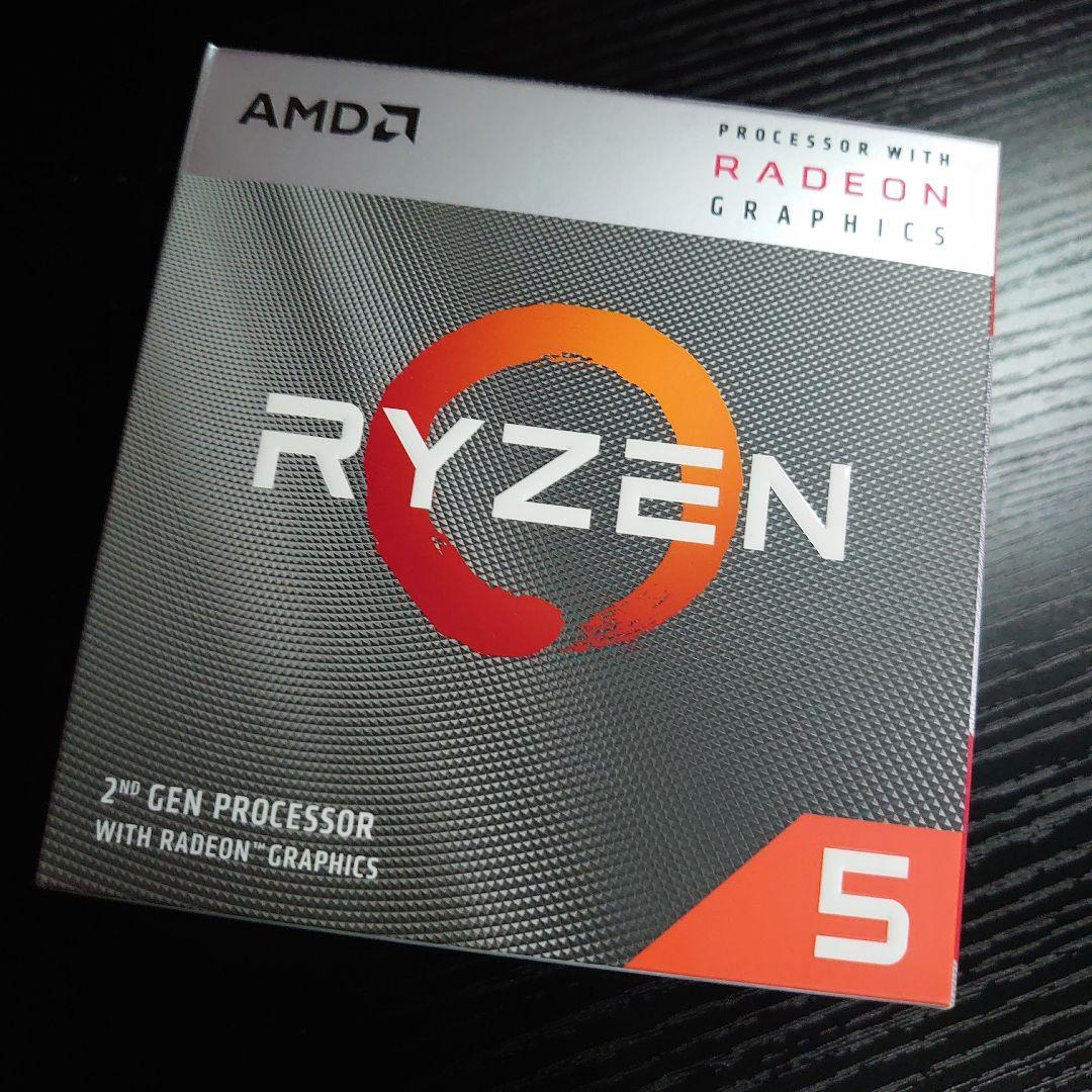 AMD Ryzen 5 3400G クーラー付属 グラフィックス搭載