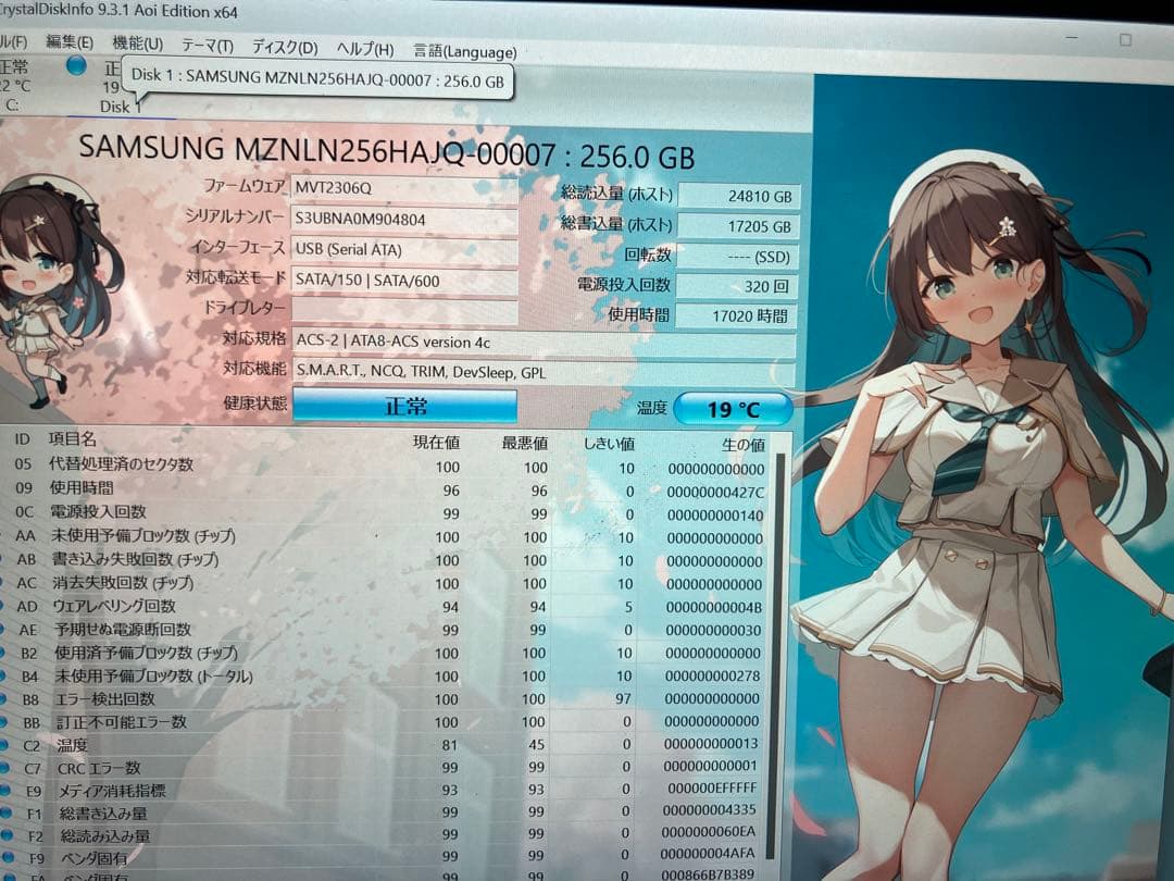 10枚セット256GB M.2 SATA B&M key2280 送料無料Q10