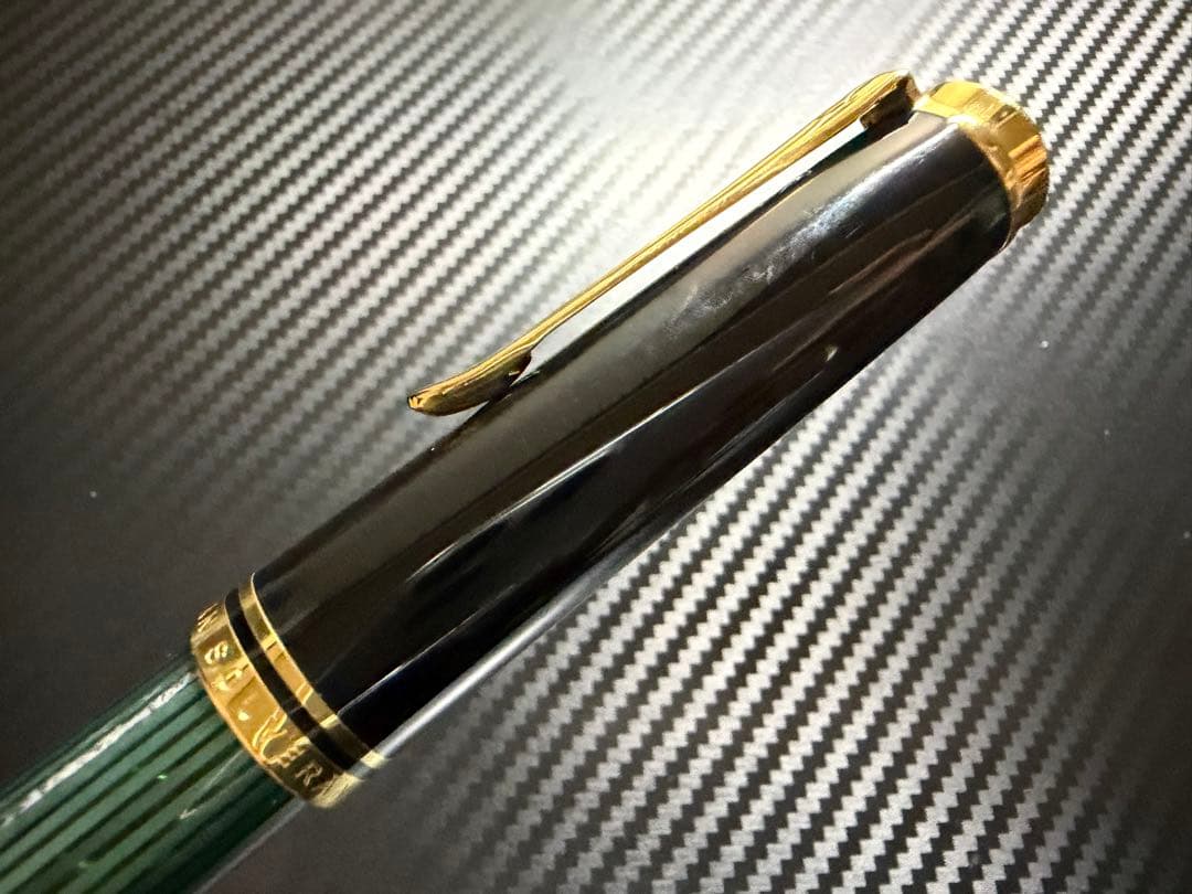 ペリカン スーベレーン M800 緑縞 F 細字 万年筆