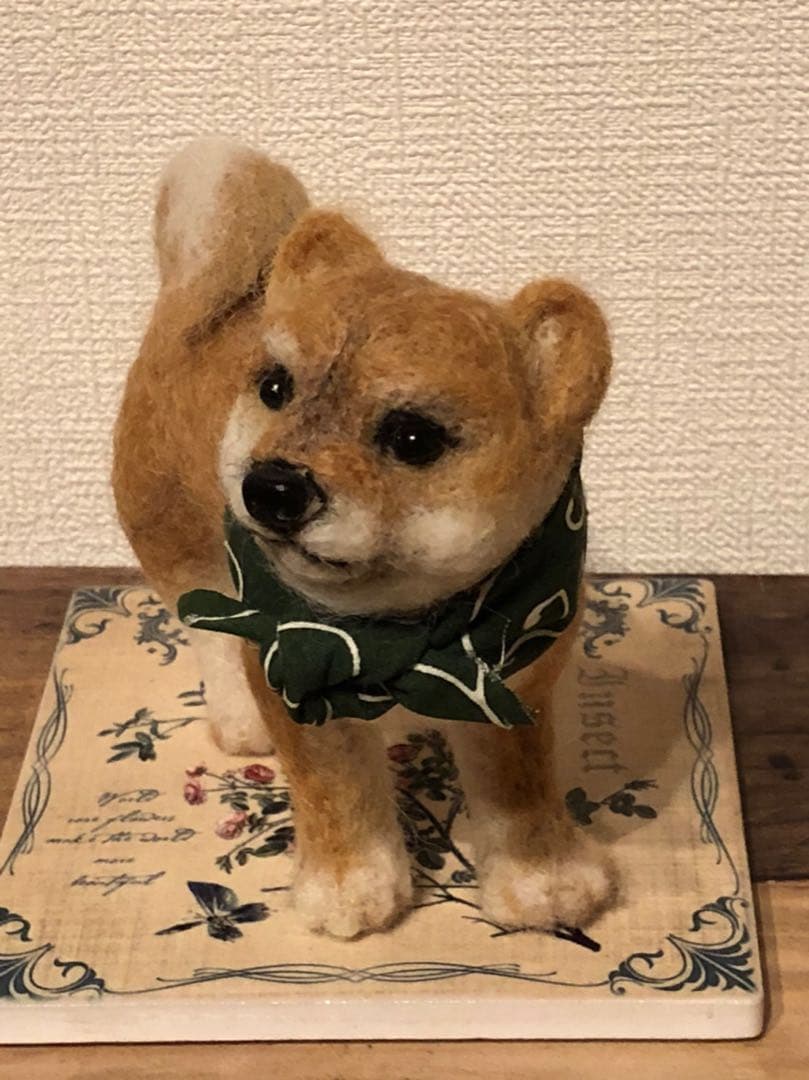 羊毛フェルト 柴犬　茶柴