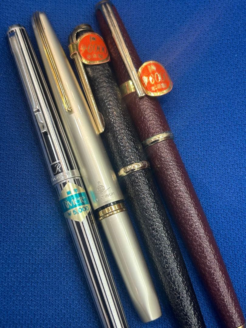 【18K 750】【未使用】プラチナ　万年筆　4本セット