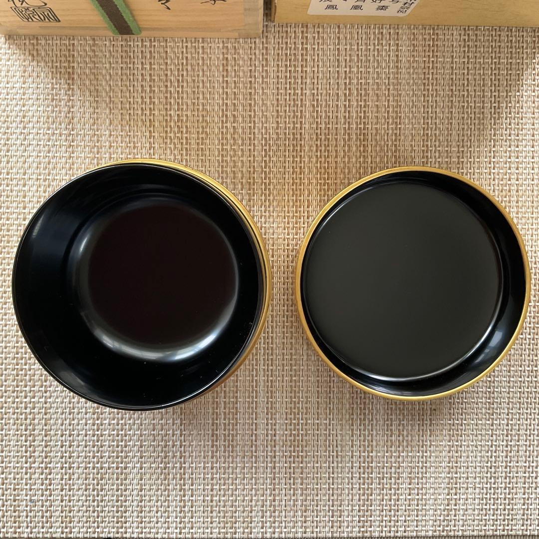 棗　淡々斎好写　鳳凰棗　中村宗悦　金箔