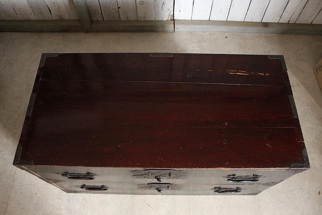 時代庄内箪笥　2段　タンス　収納　古家具　古民家　時代家具