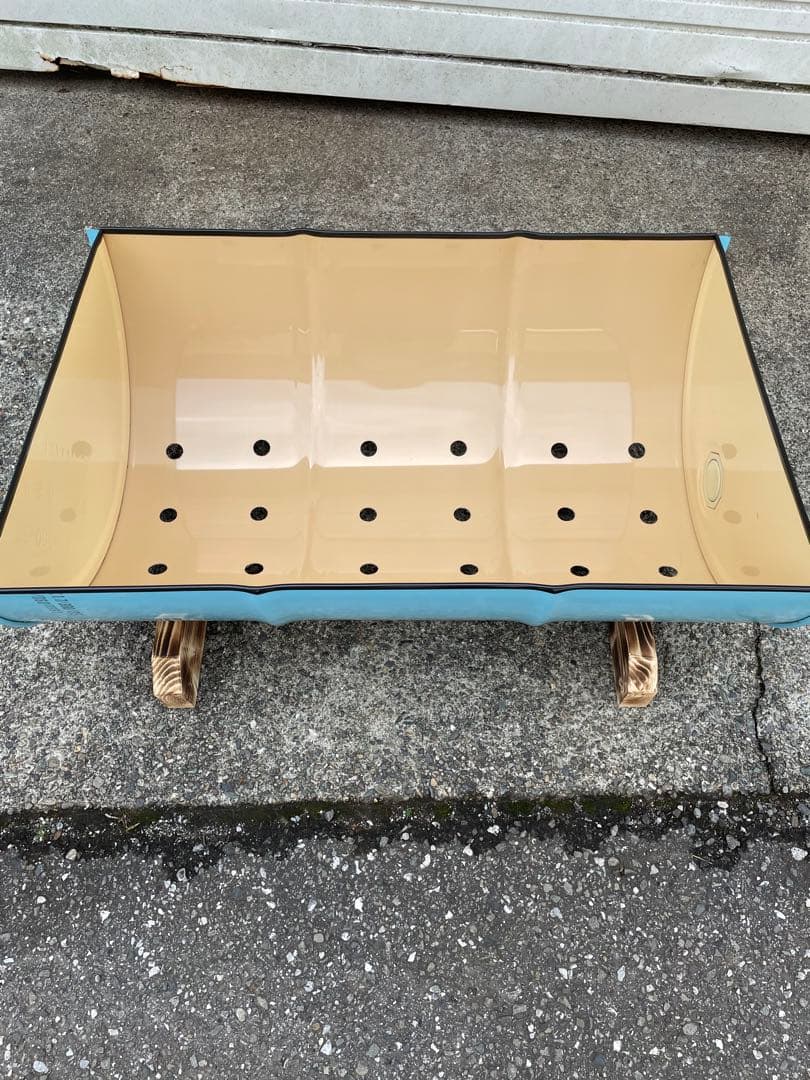 ドラム缶 プランター リメイク 木製台座付き