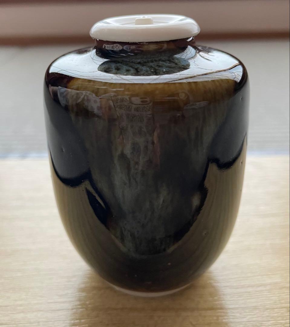 【未使用】茶道具　茶入　肩衝　仕覆