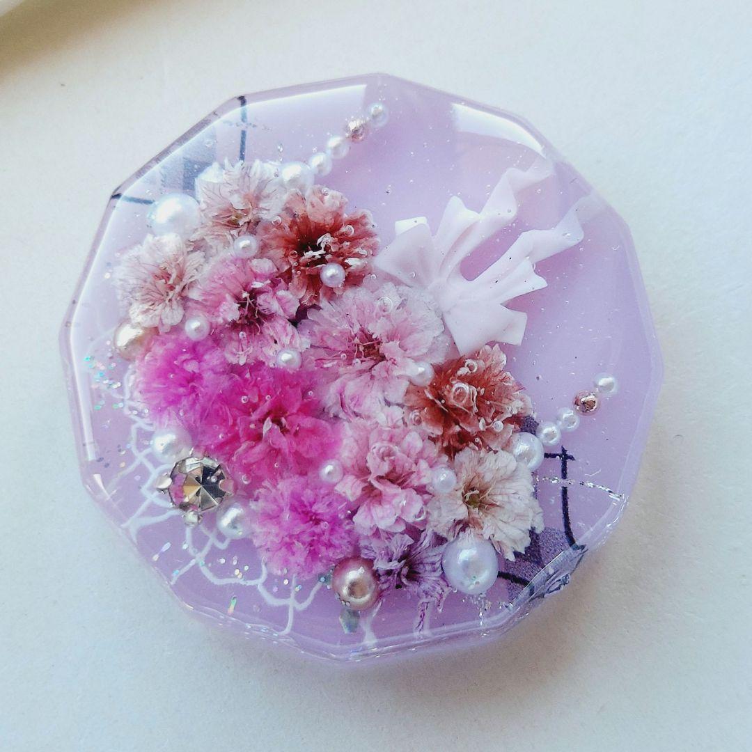 【1731】レジン　ヘアゴム　ポニーフック　ブロ―チ　ハンドメイド