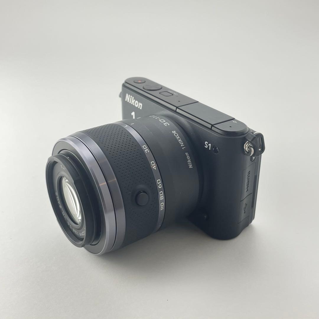 【極上美品・返品保証】Nikon1 S1ブラック 30-110mmレンズキット