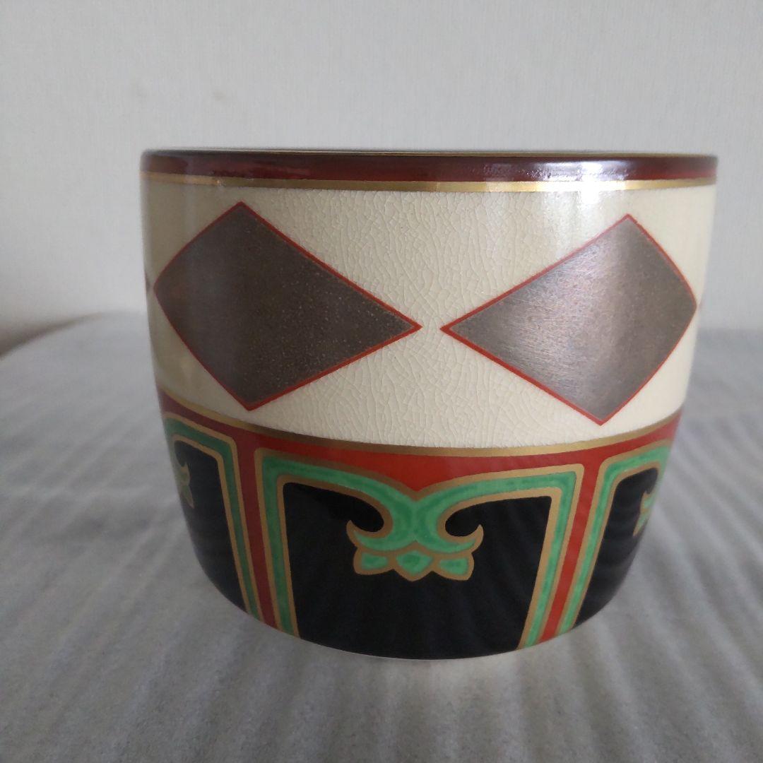 色絵金銀菱重茶碗 野々村仁清写 MOA美術館 共箱