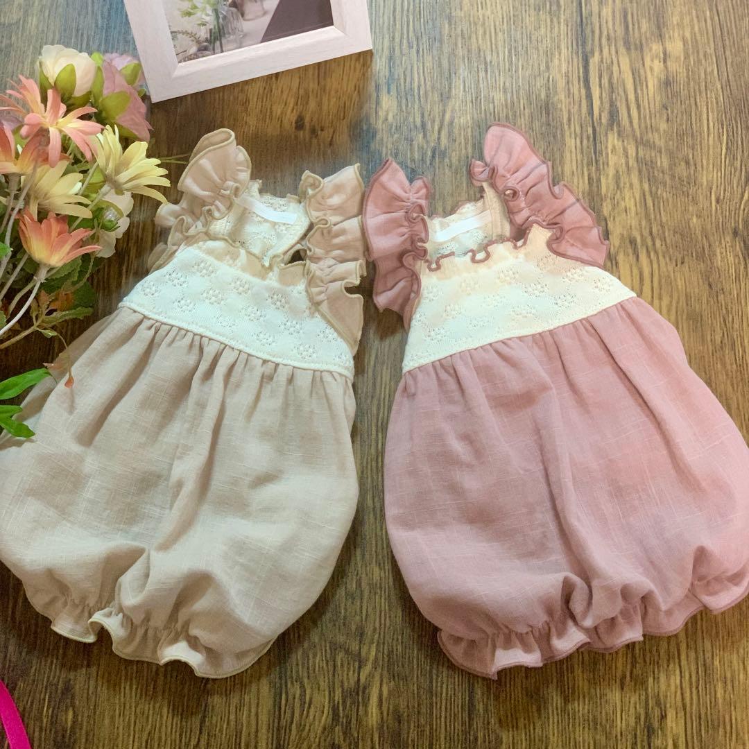 No.37 ハンドメイド犬服 ふんわりダブルガーゼのキャミバルーンワンピ